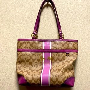 Coach purse and matching checkbook wallet set